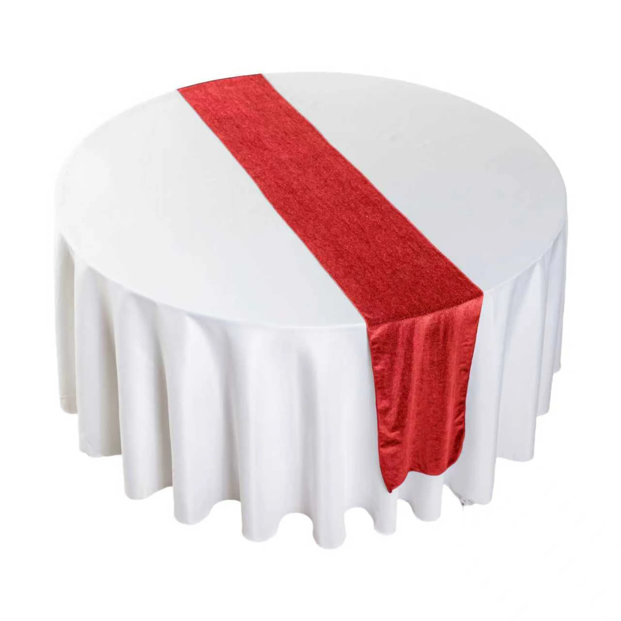 Glitter Velvet Table Runner - Red - Image 8