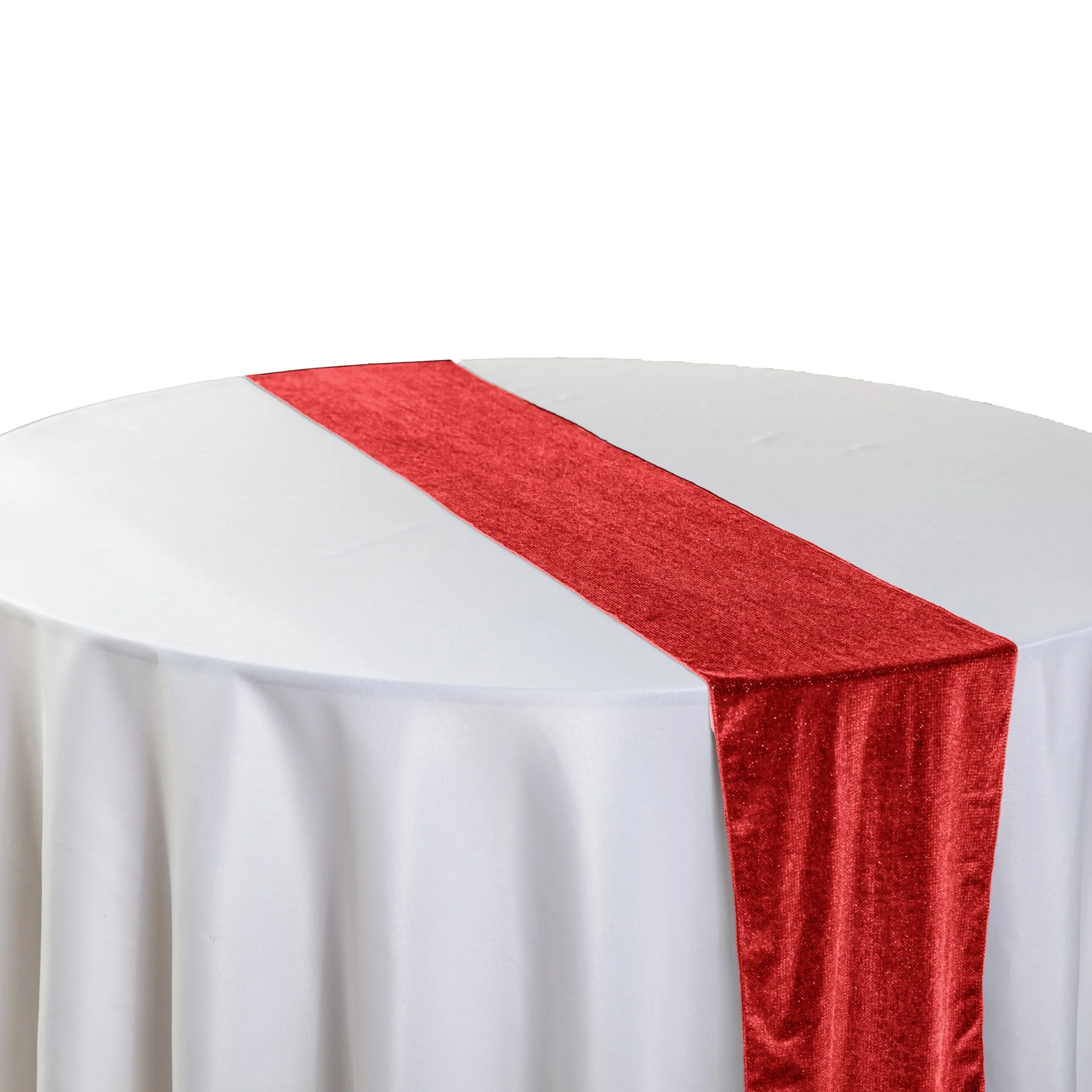 Glitter Velvet Table Runner - Red - Image 9