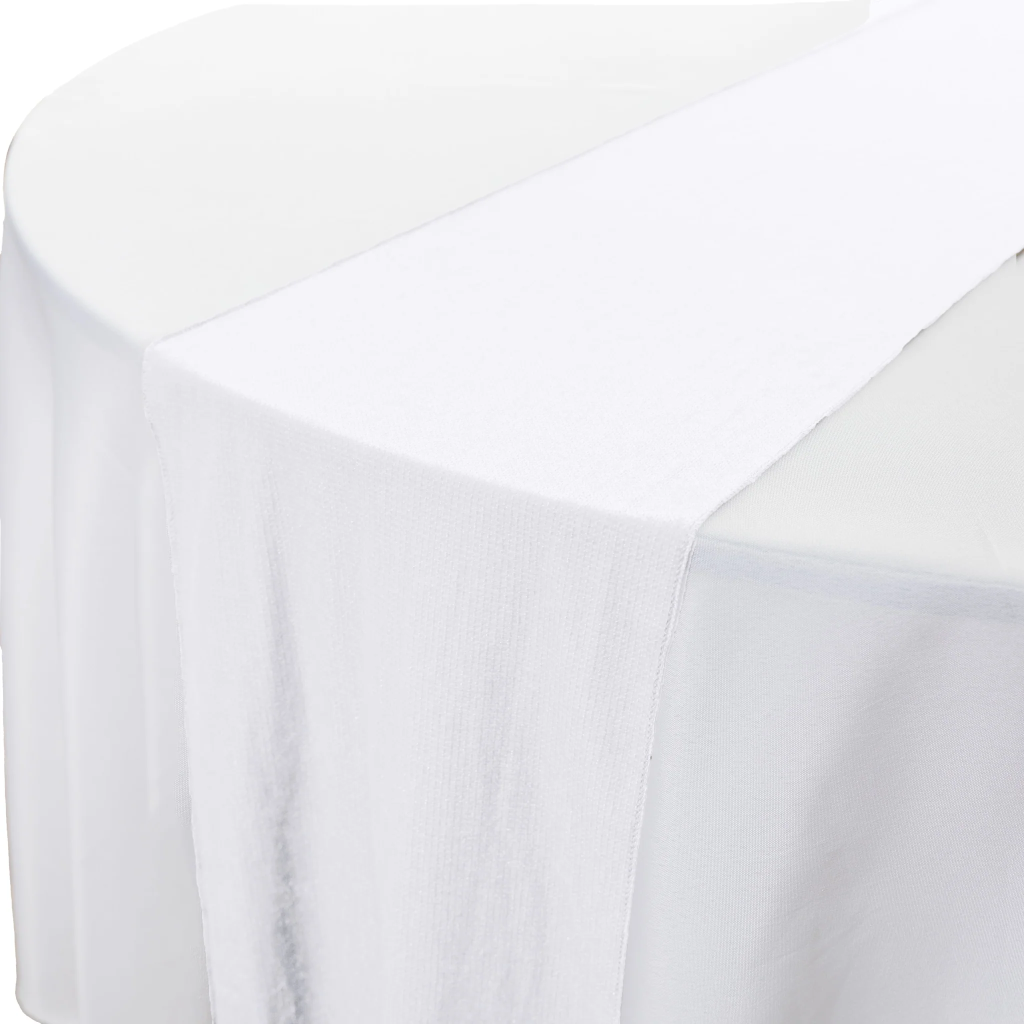 Glitter Velvet Table Runner - White - Image 7
