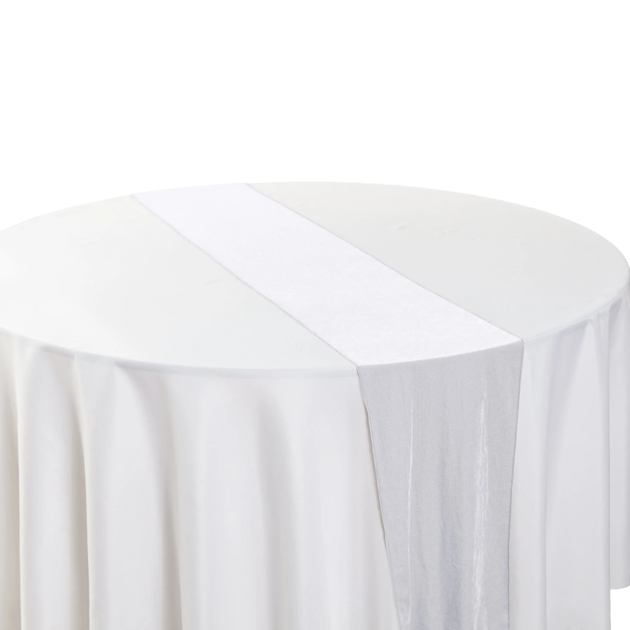 Glitter Velvet Table Runner - White - Image 9
