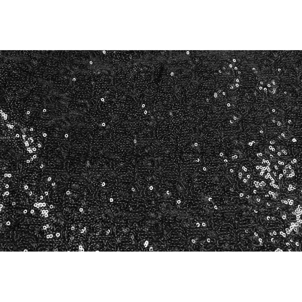 Glitz Sequin 10ft H x 52" W Drape/Backdrop panel - Black - Image 3