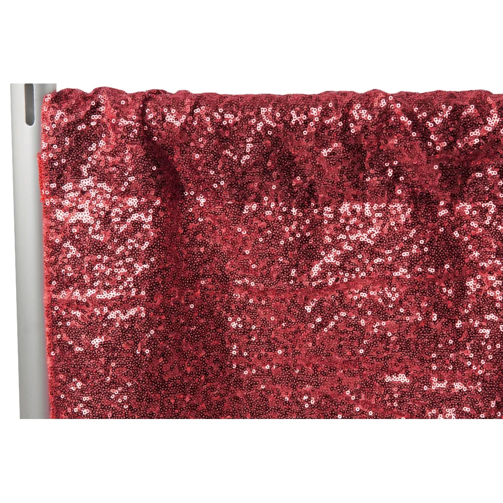 Glitz Sequin 12ft H x 52" W Drape/Backdrop panel - Burgundy