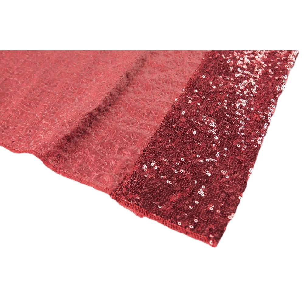 Glitz Sequin 12ft H x 52" W Drape/Backdrop panel - Burgundy - Image 2