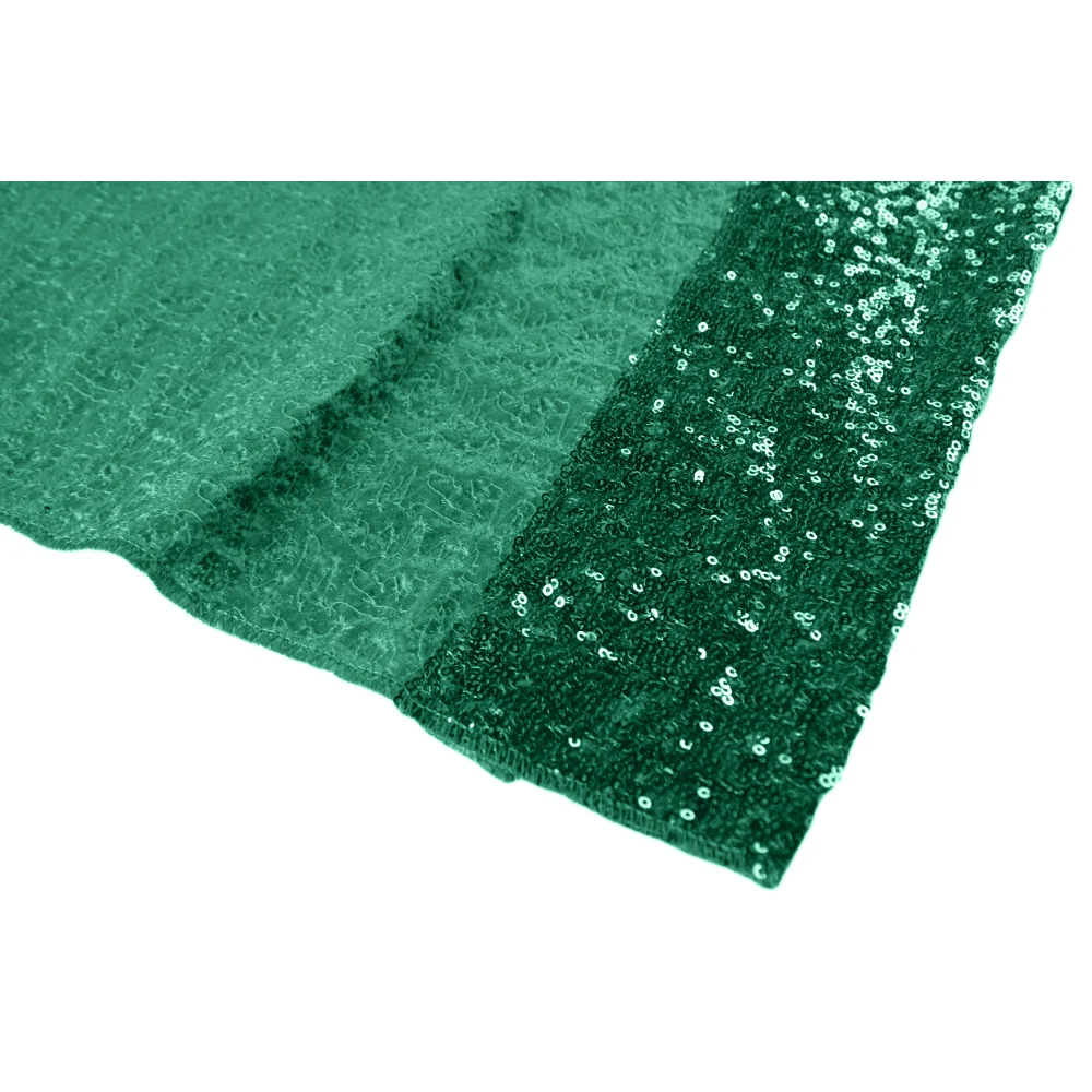 Glitz Sequin 12ft H x 52" W Drape/Backdrop panel - Emerald Green - Image 2