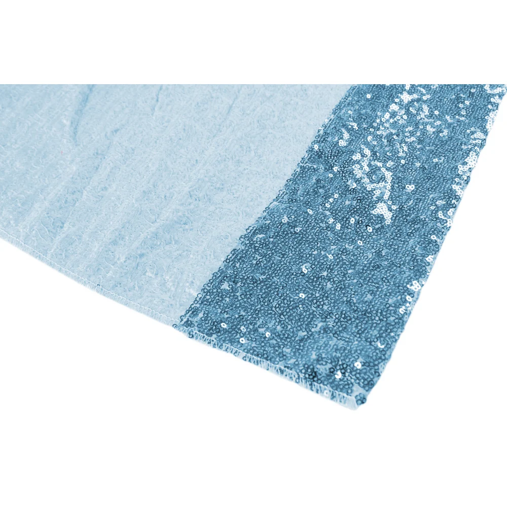 Glitz Sequin 14ft H x 52" W Drape/Backdrop panel - Baby Blue - Image 2