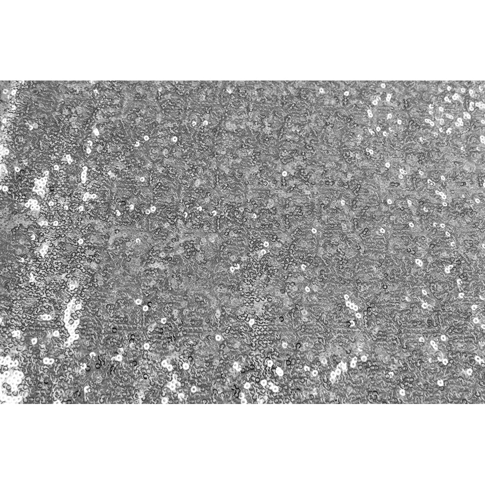 Glitz Sequin 14ft H x 52" W Drape/Backdrop panel - Silver - Image 4