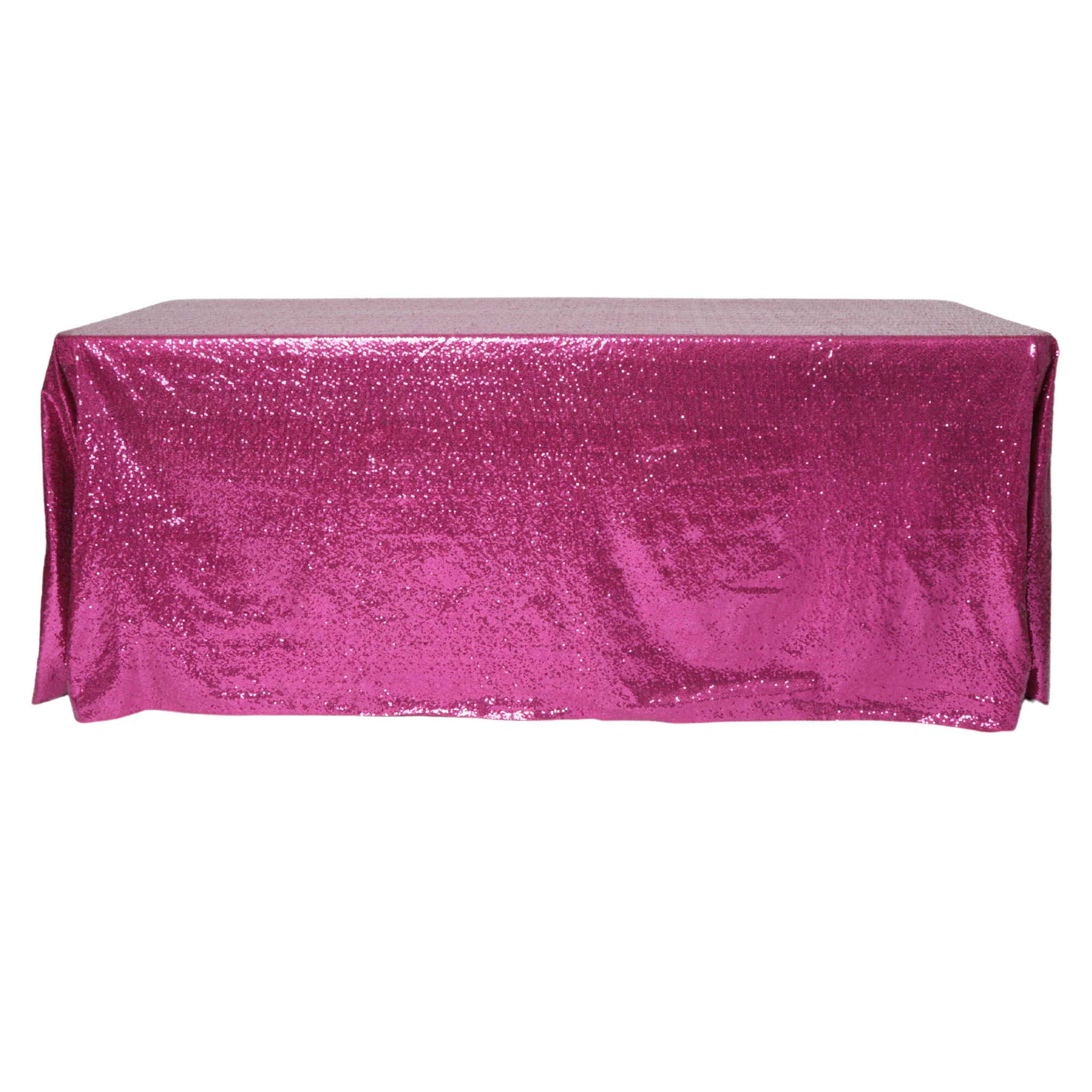 Glitz Sequin 90"x132" Rectangular Tablecloth - Magenta