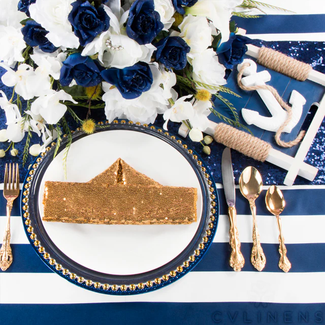 Glitz Sequin Napkin 20"x20" - Gold - Image 2