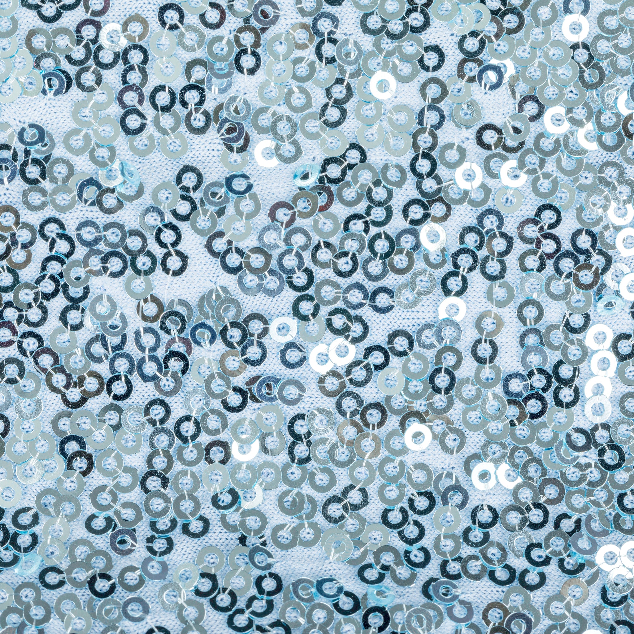 Glitz Sequin Spandex Chair Band - Baby Blue - Image 2