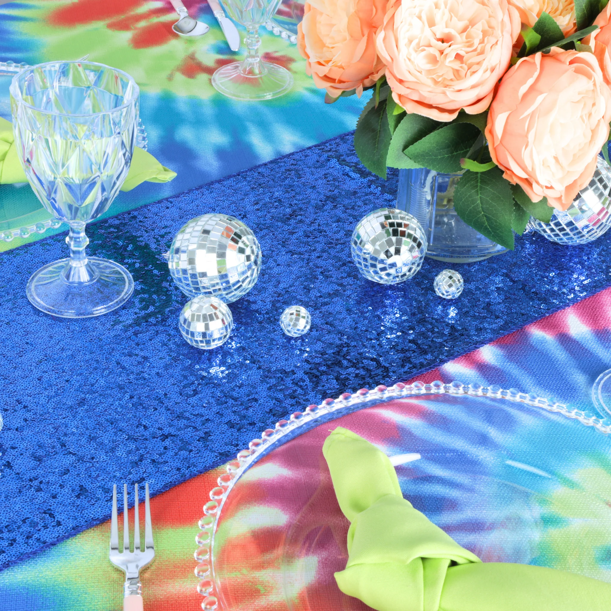 Glitz Sequin Table Runner - Royal Blue - Image 2
