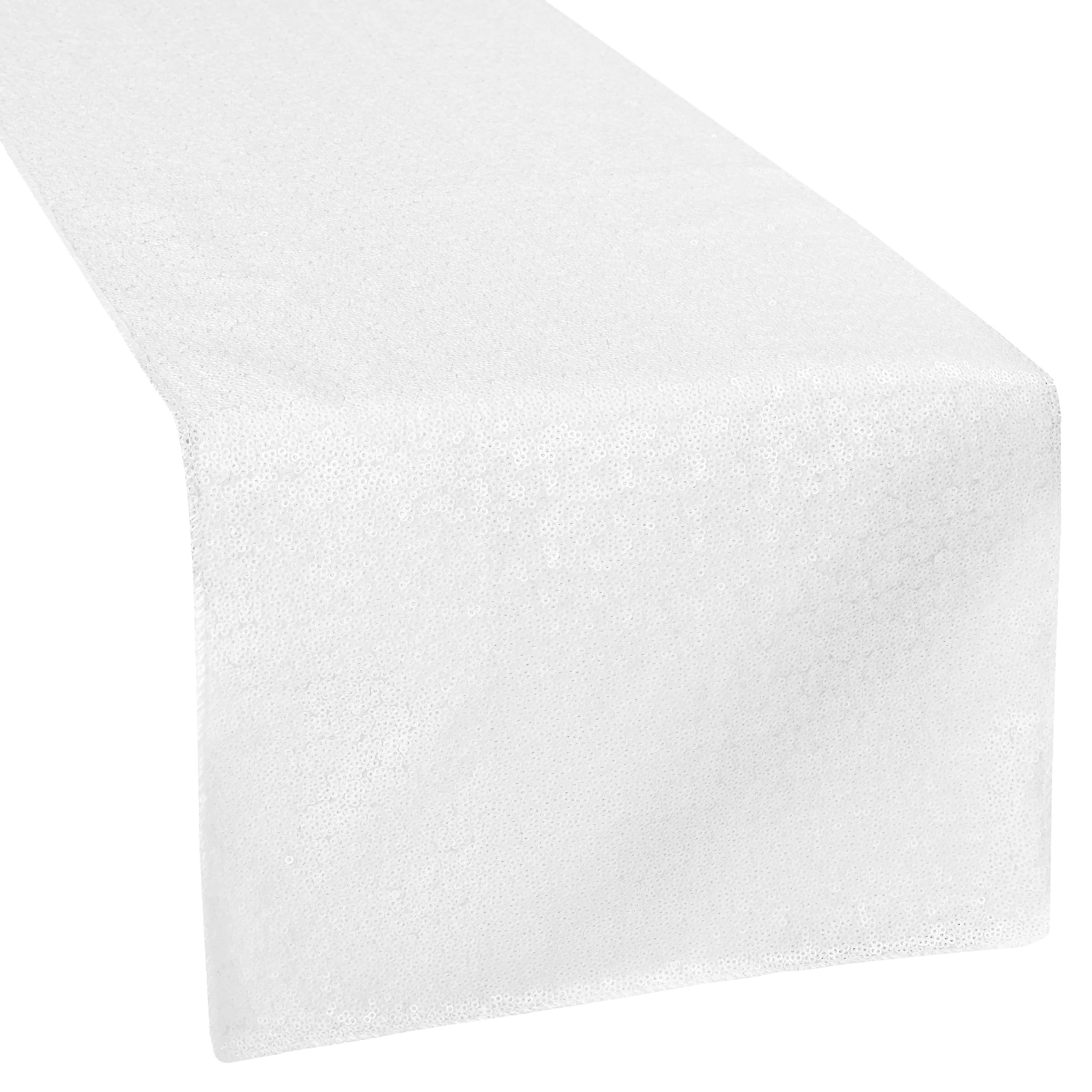 Glitz Sequin Table Runner - White - Image 2