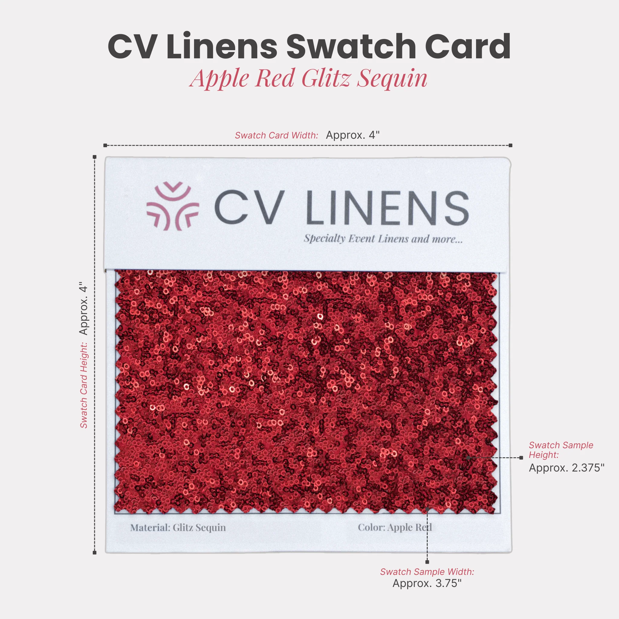 Glitz Swatch Card - Apple Red - Image 2