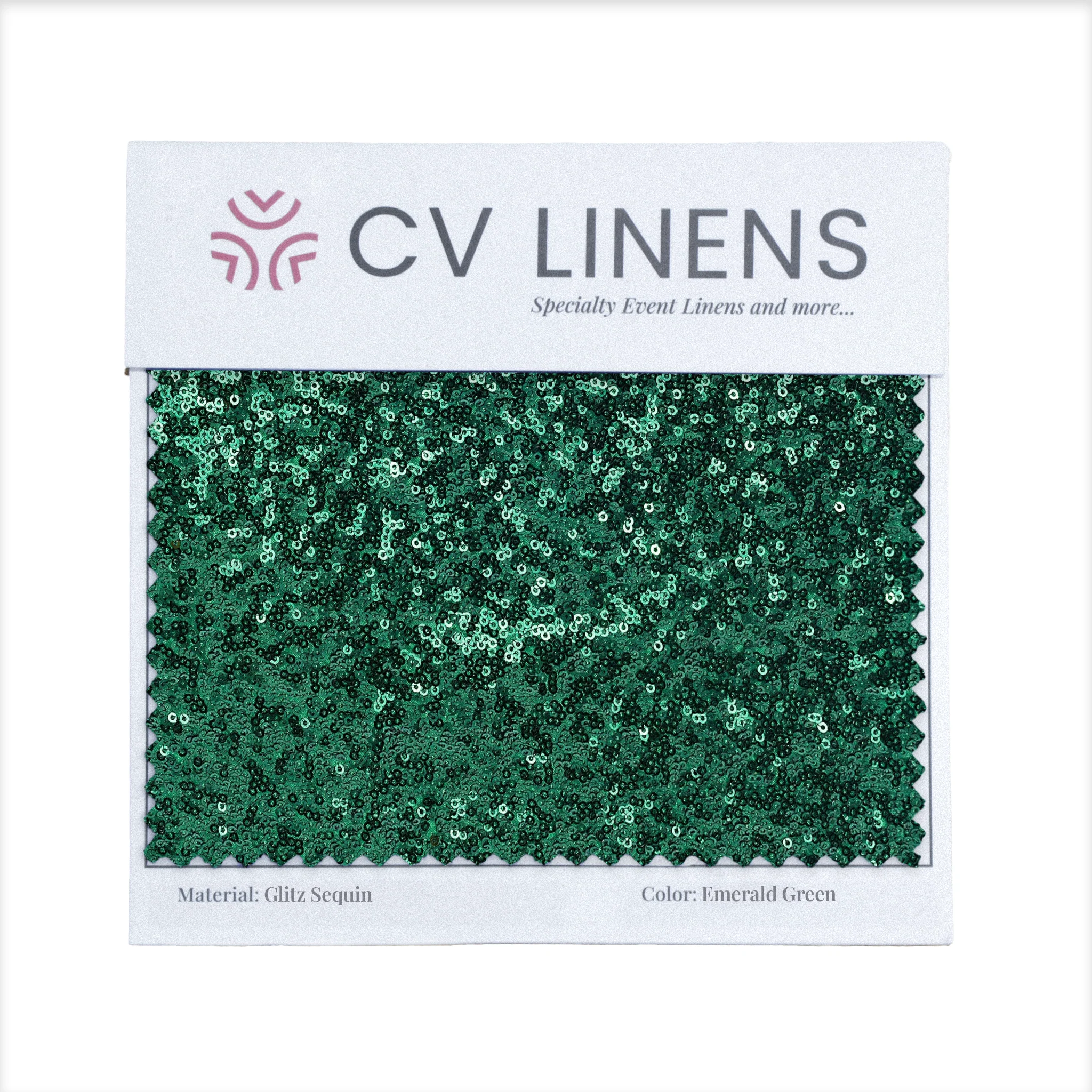 Glitz Swatch Card - Emerald Green