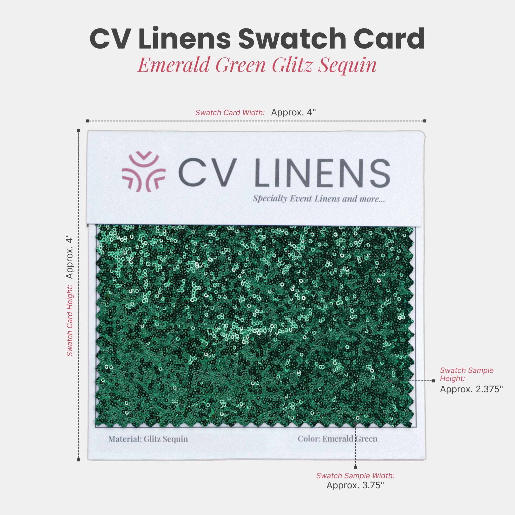 Glitz Swatch Card - Emerald Green - Image 2