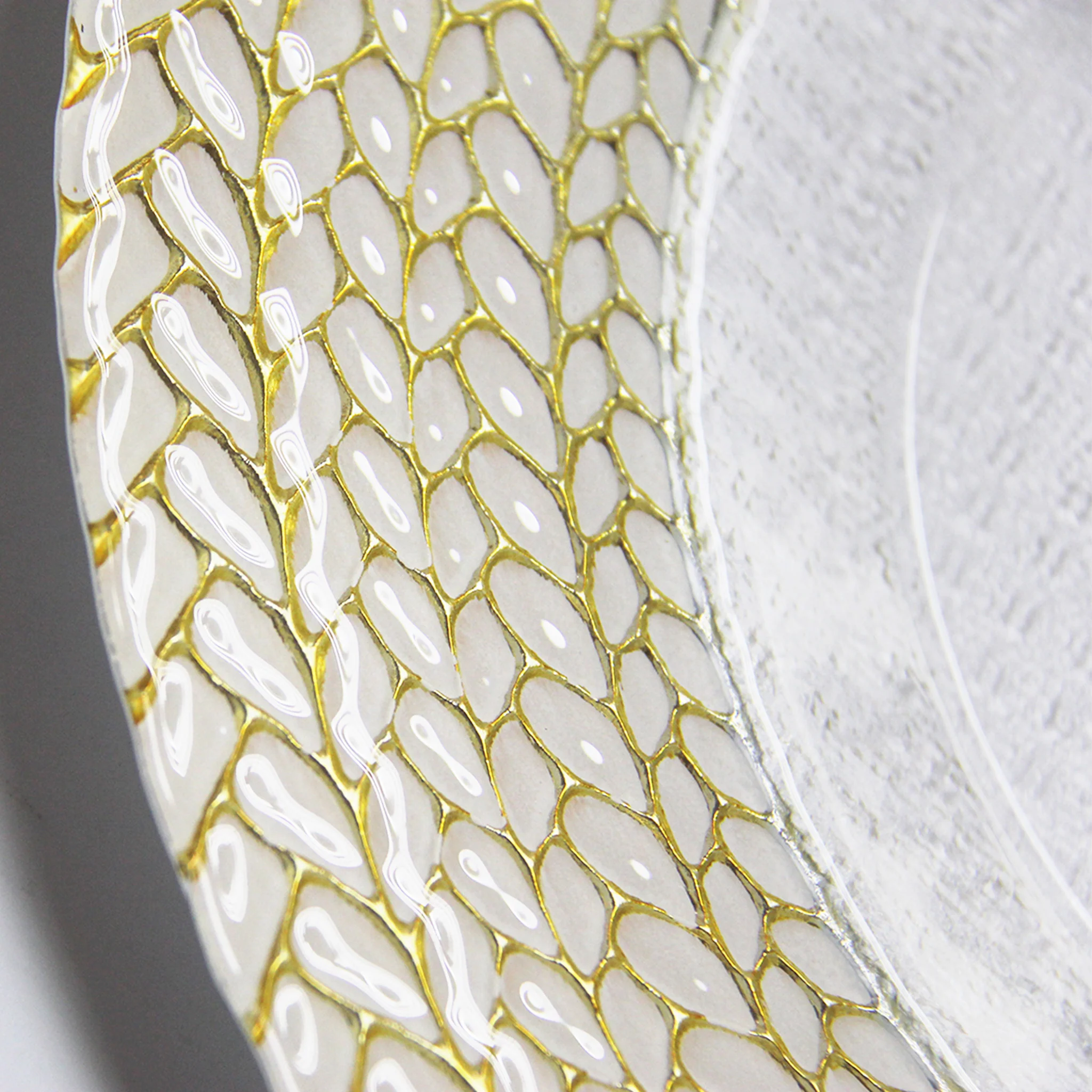 Gold Braided Rim Glass Charger Plate - Image 5