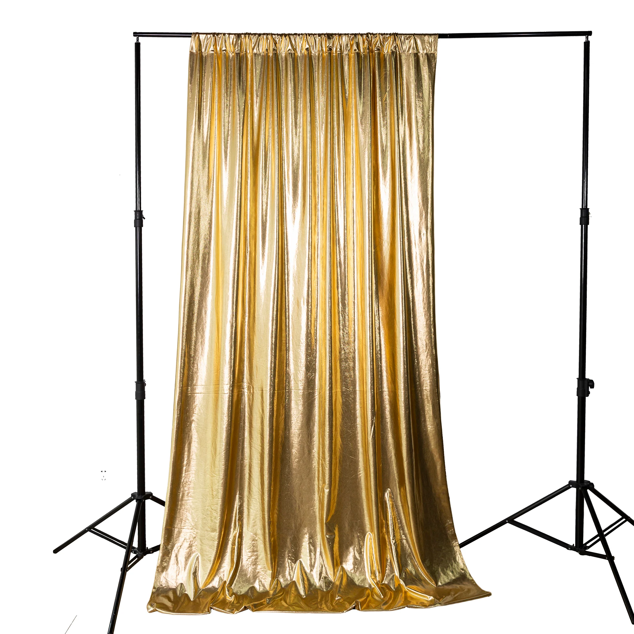 Metallic Gold Spandex Drape Curtain – 12ft x 60" Wrinkle-Free Backdrop Panel - Image 4