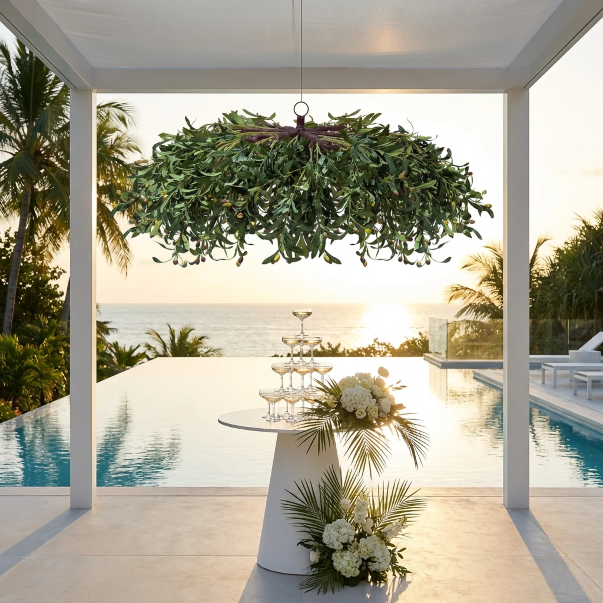 Hanging Greenery Leaf Ceiling Canopy - Image 10