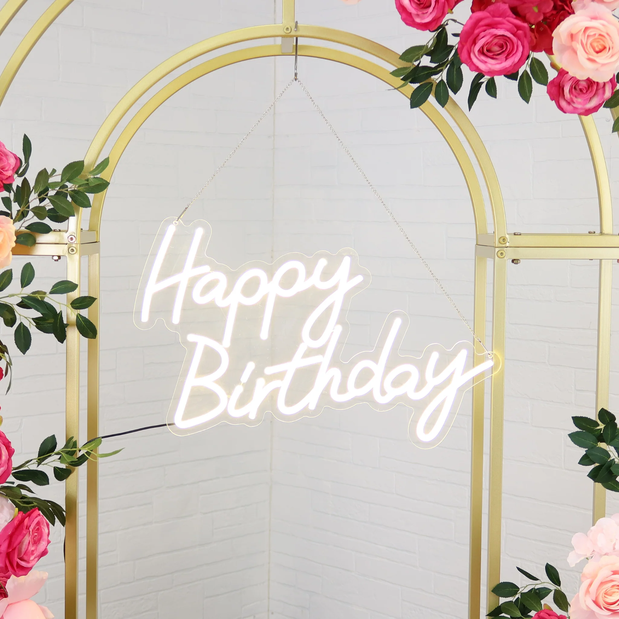 Happy Birthday Neon Sign 62 cm x 31 cm - Image 4