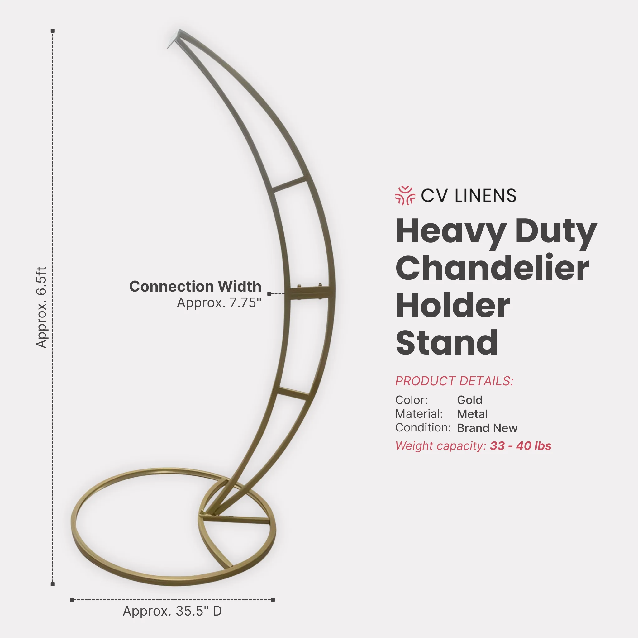 Heavy Duty Chandelier Holder Stand