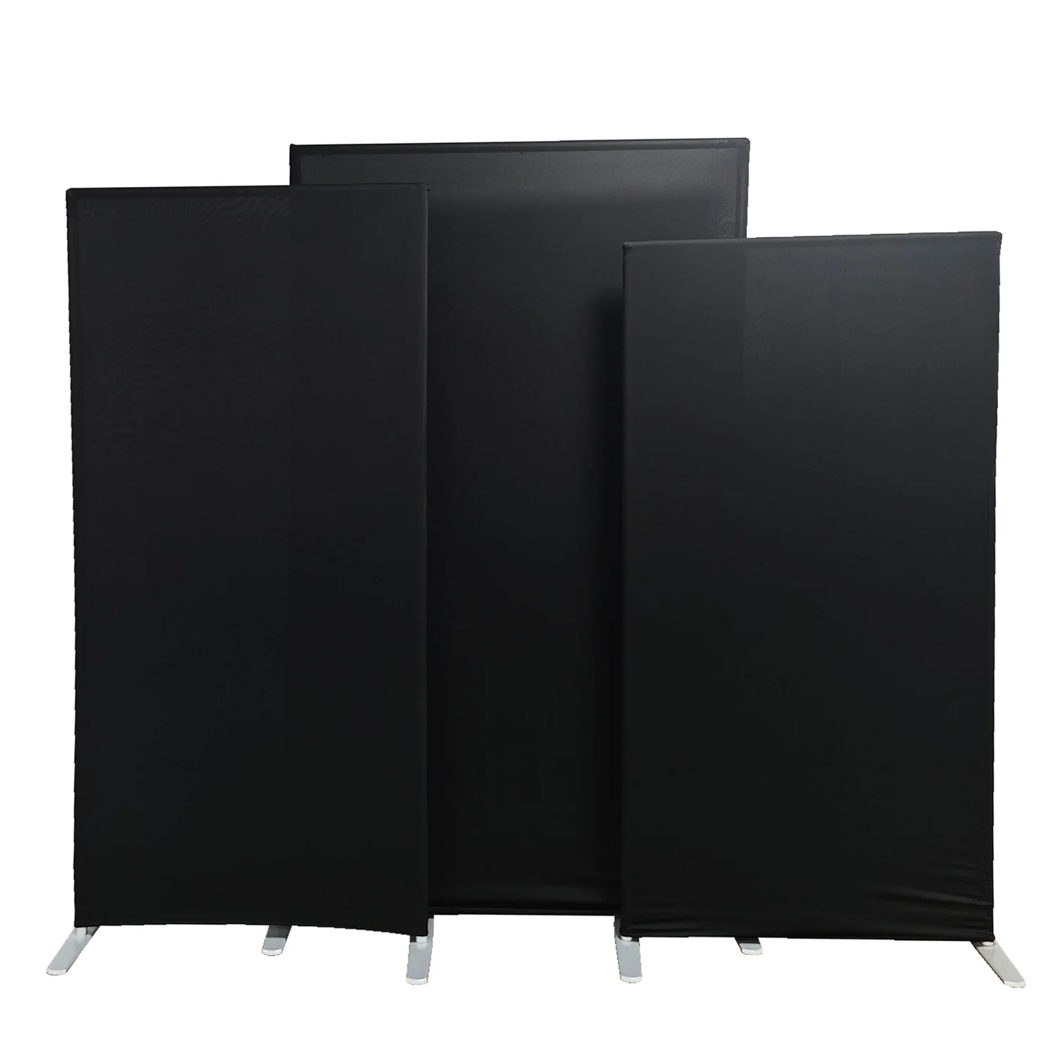Spandex Arch Covers for Heavy Duty Rectangular Backdrop Frame 3pc/set - Black