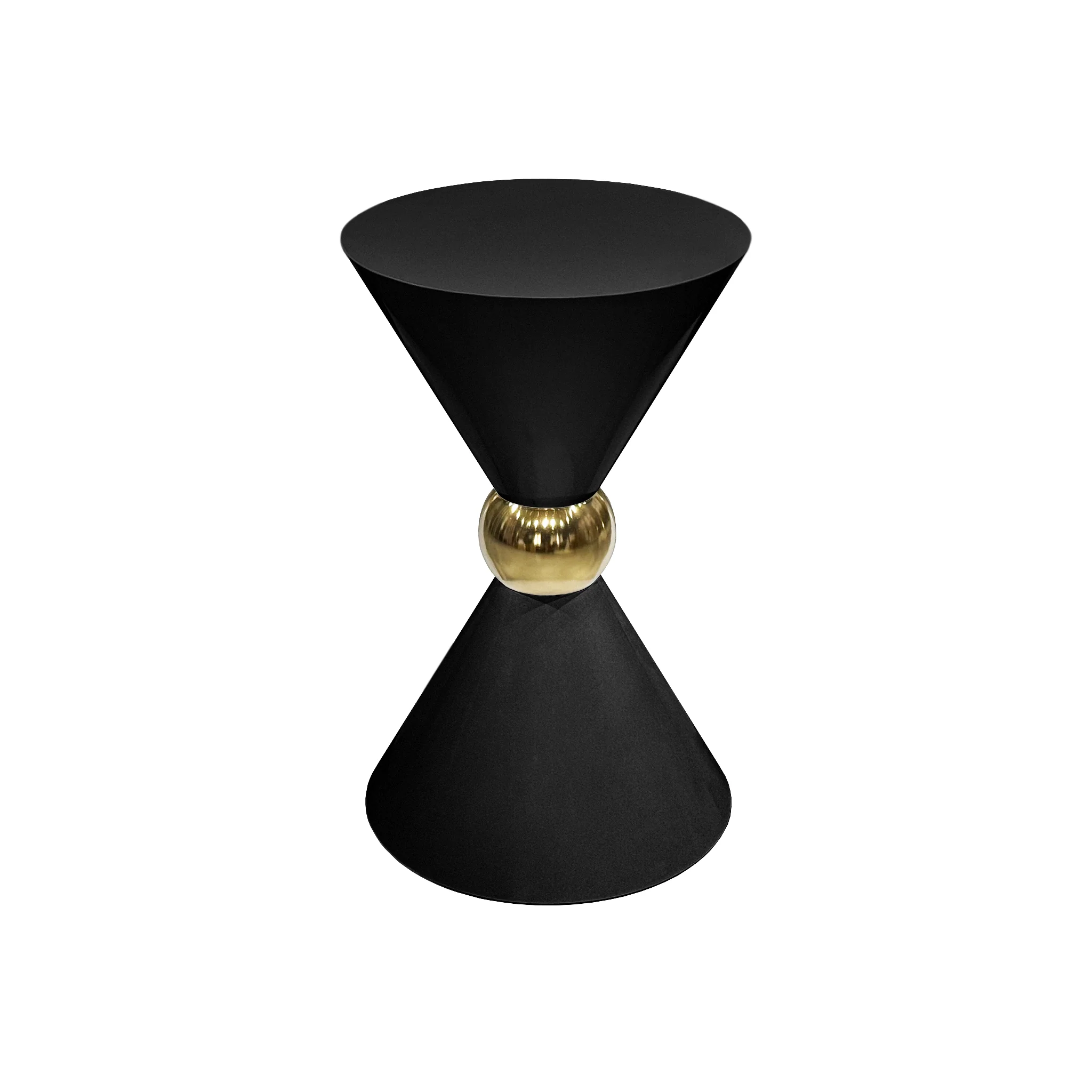 35" Tall Hourglass Plinth Pedestal Stand - Black - Image 4
