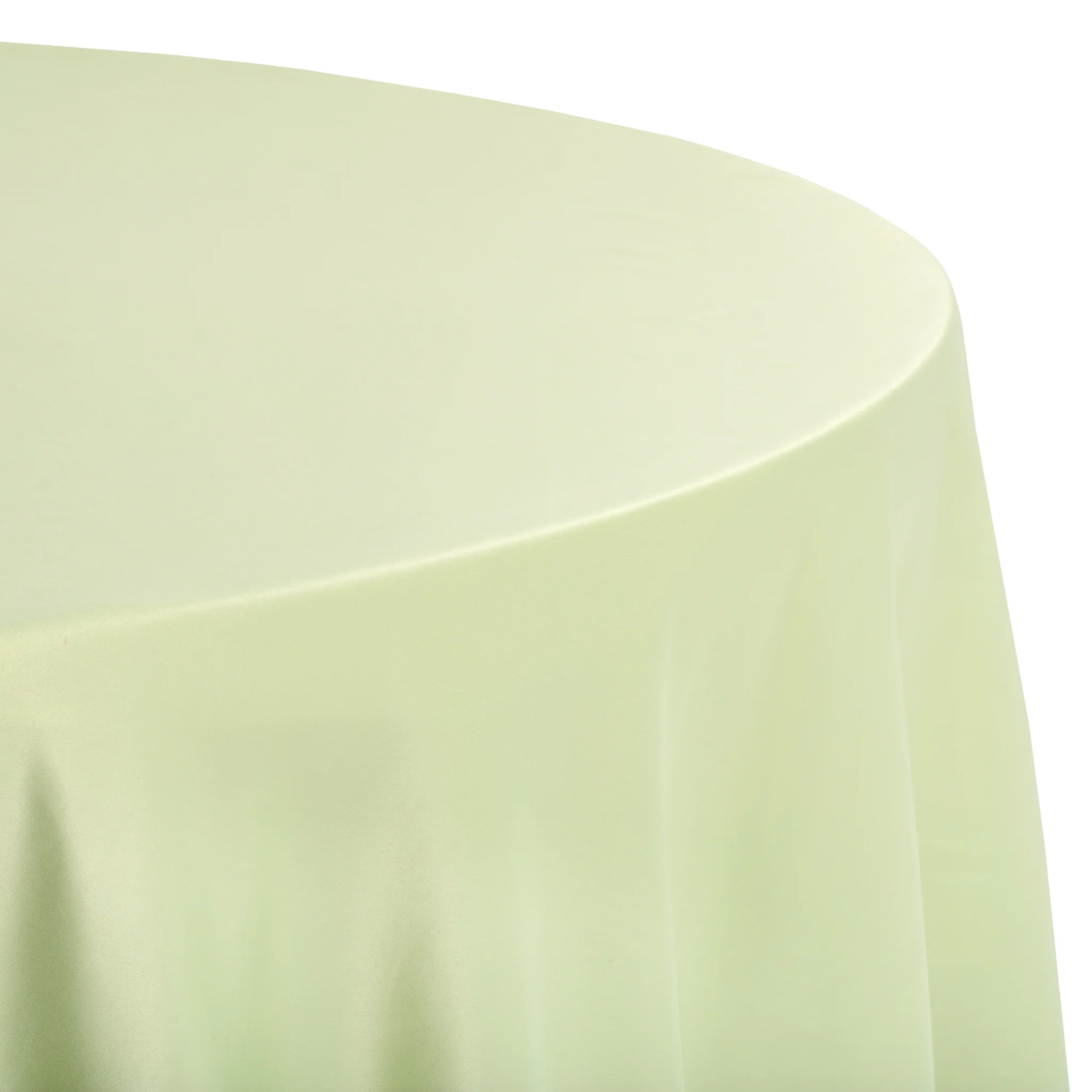 Lamour Satin 120" Round Tablecloth - Sage Green - Image 2