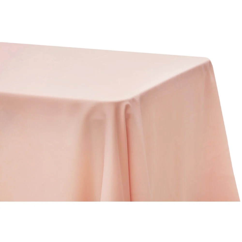 Lamour Satin 90"x132" Rectangular Oblong Tablecloth - Blush/Rose Gold