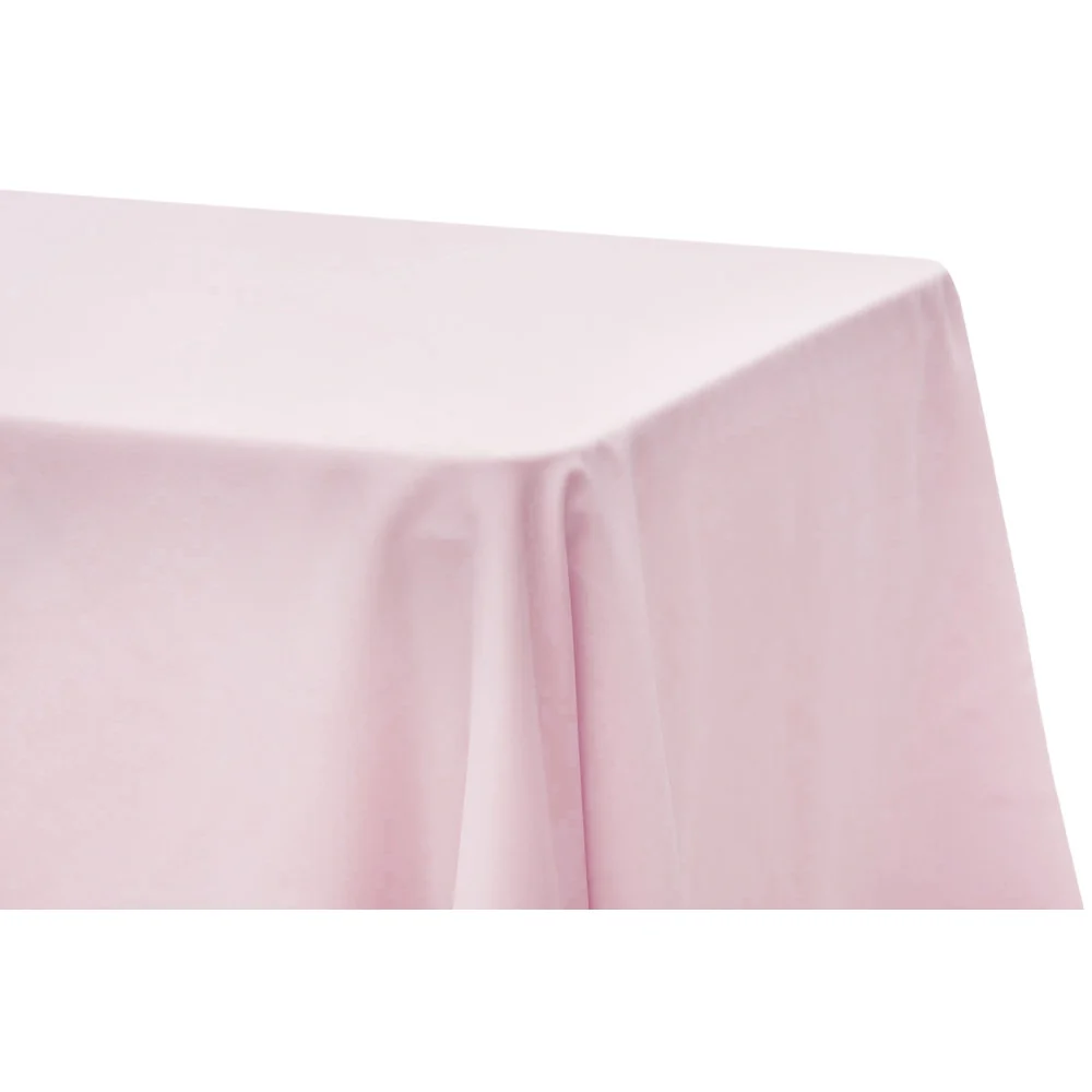 Lamour Satin 90"x132" Rectangular Oblong Tablecloth - Pastel Pink