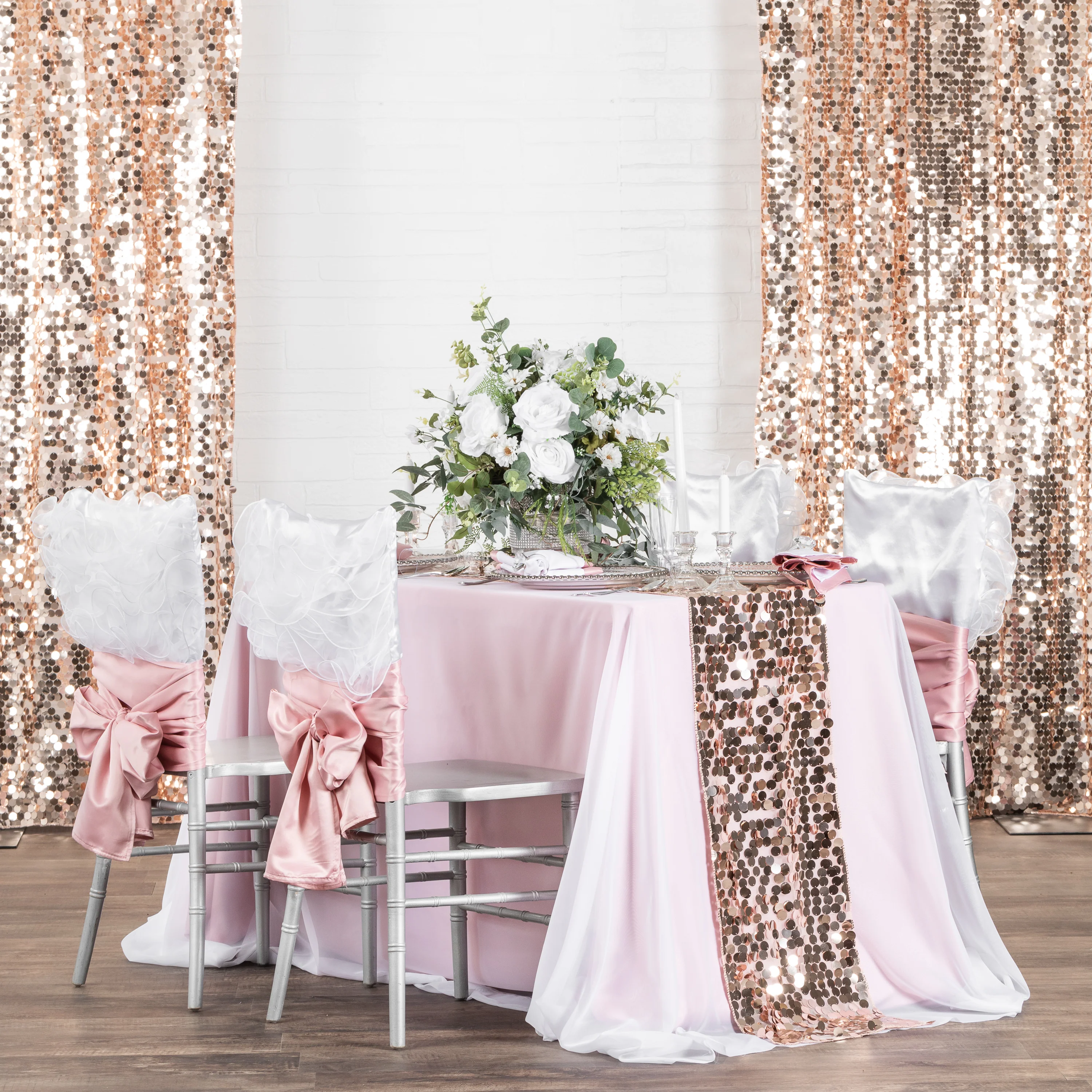 Lamour Satin Chair Sash - Dusty Rose/Mauve - Image 2