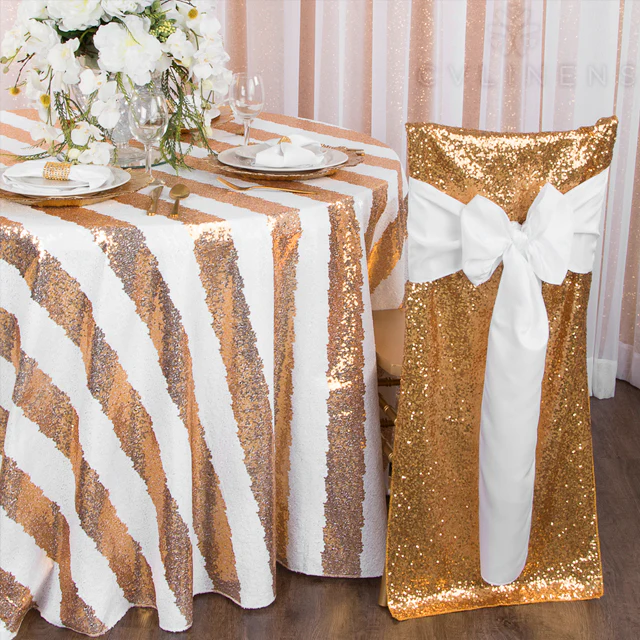 Lamour Satin Chair Sash - White - Image 2