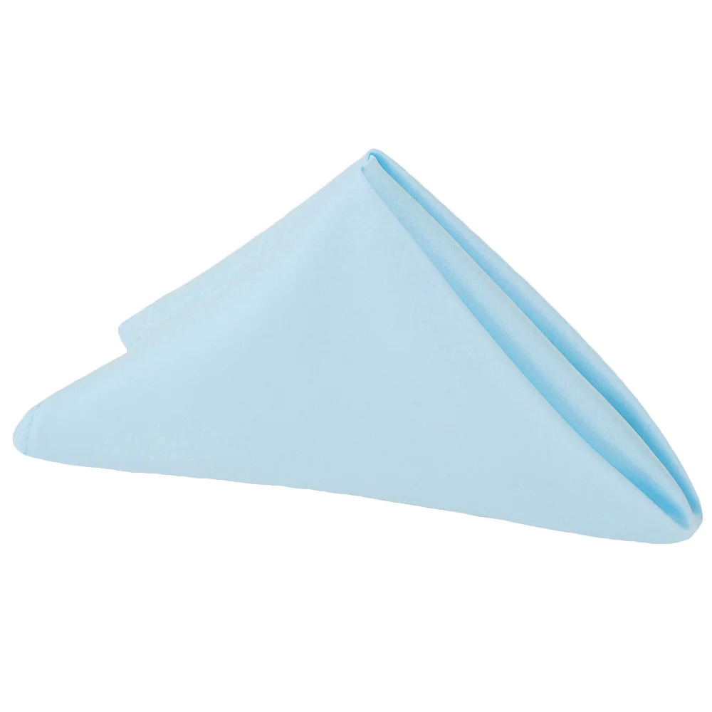 Lamour Satin Napkin 20"x20" - Baby Blue