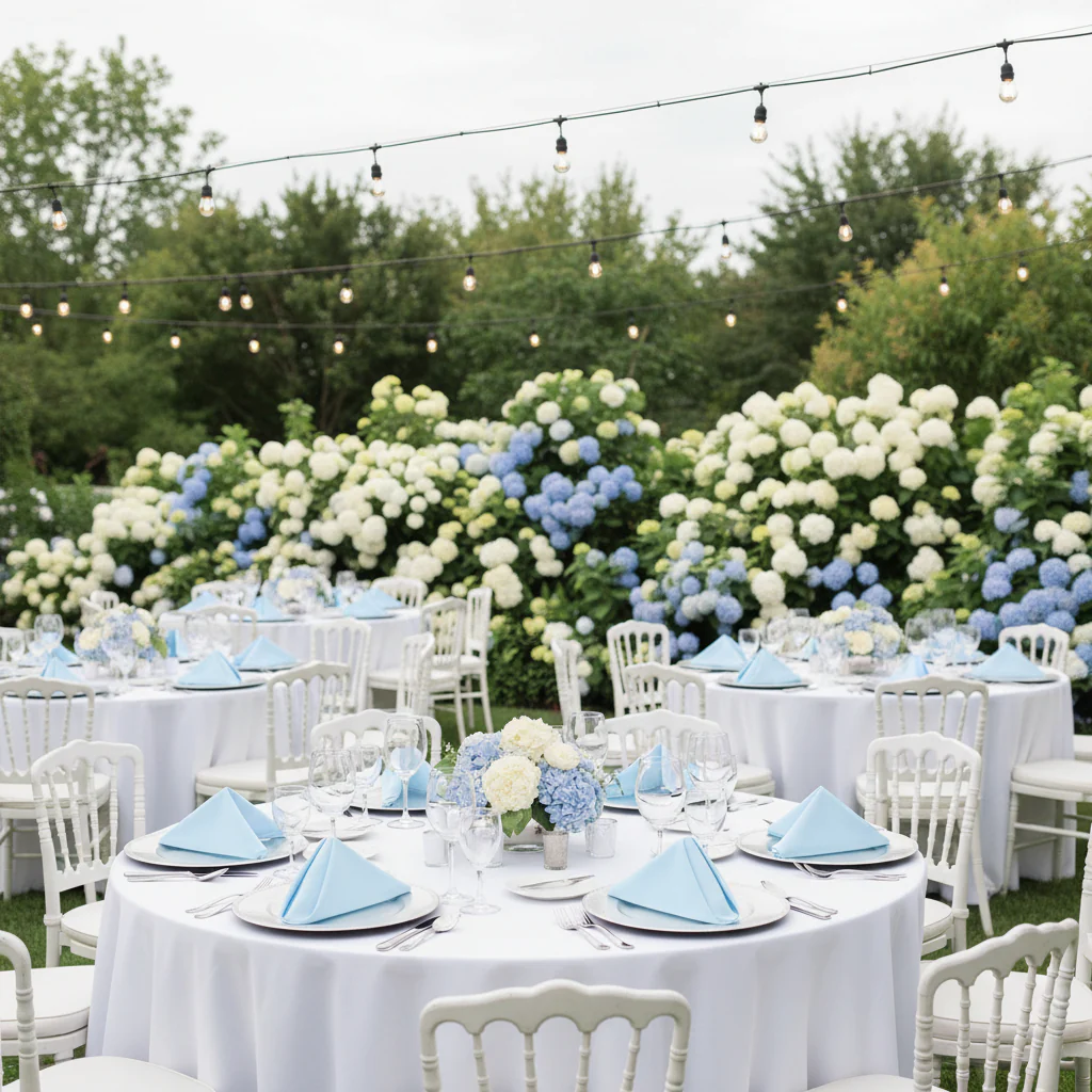 Lamour Satin Napkin 20"x20" - Baby Blue - Image 2