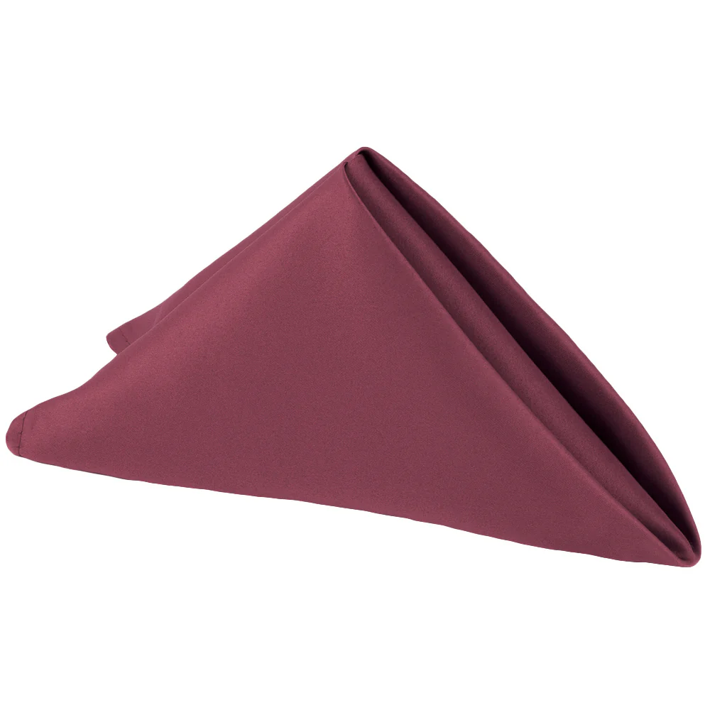 Lamour Satin Napkin 20"x20" - Burgundy