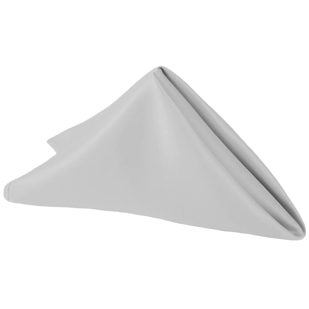 Lamour Satin Napkin 20"x20" - Gray/Silver