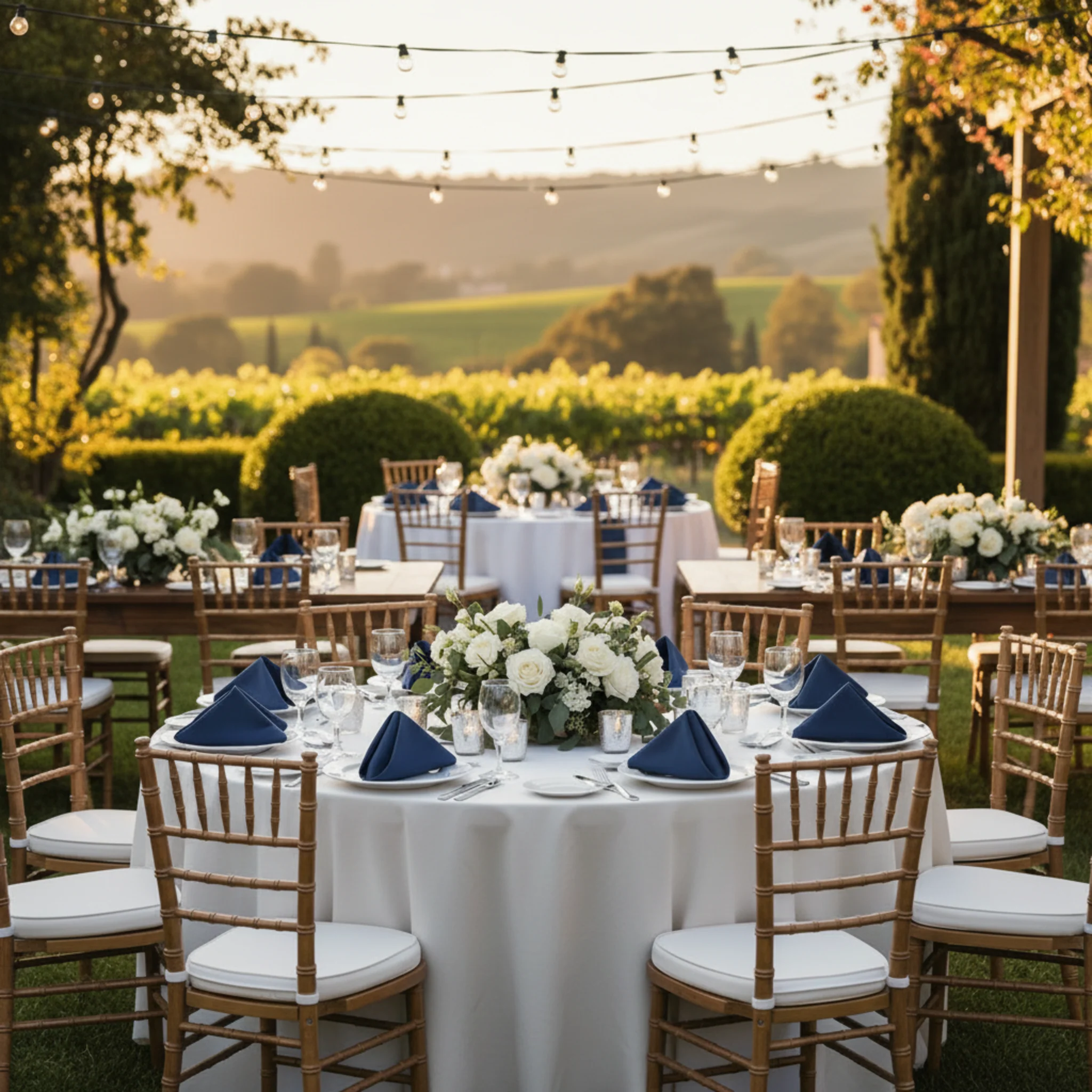 Lamour Satin Napkin 20"x20" - Navy Blue - Image 3