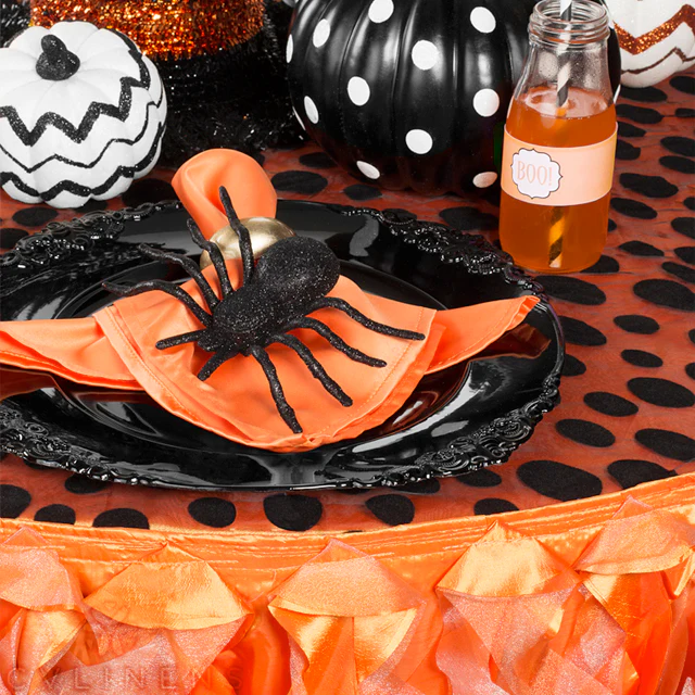 Lamour Satin Napkin 20"x20" - Orange - Image 2