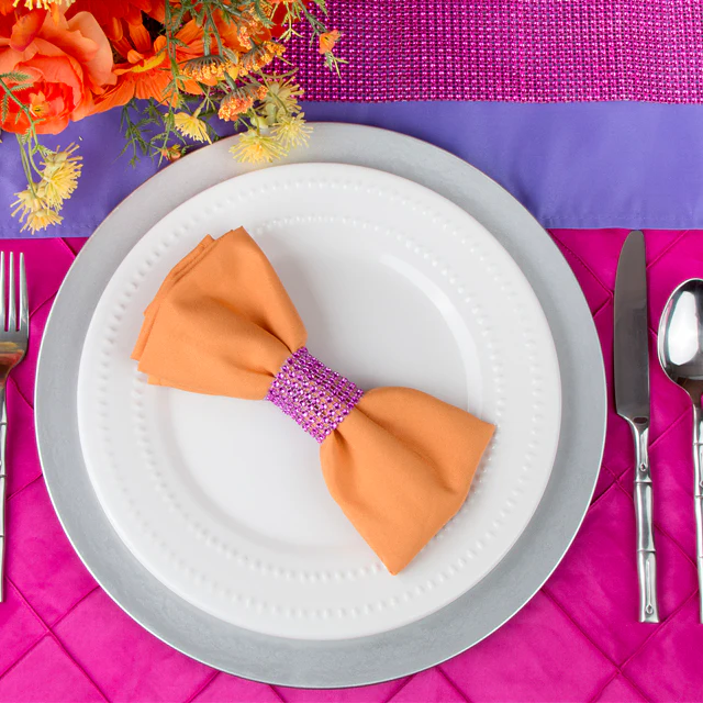Lamour Satin Table Runner - Purple - Image 2