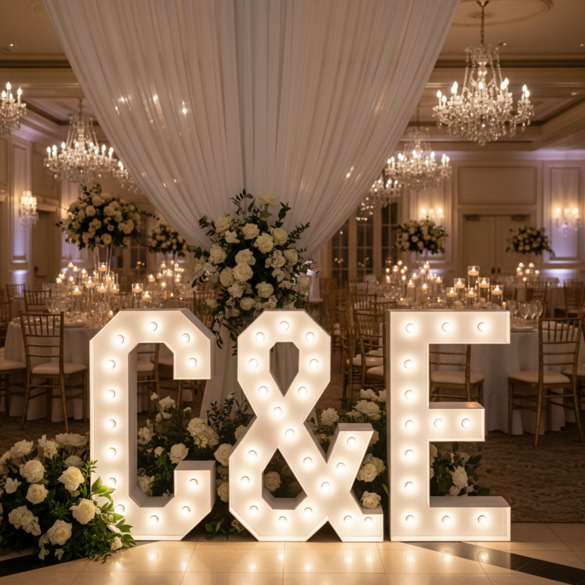 Large 4ft Tall LED Marquee Letter - C - Image 10