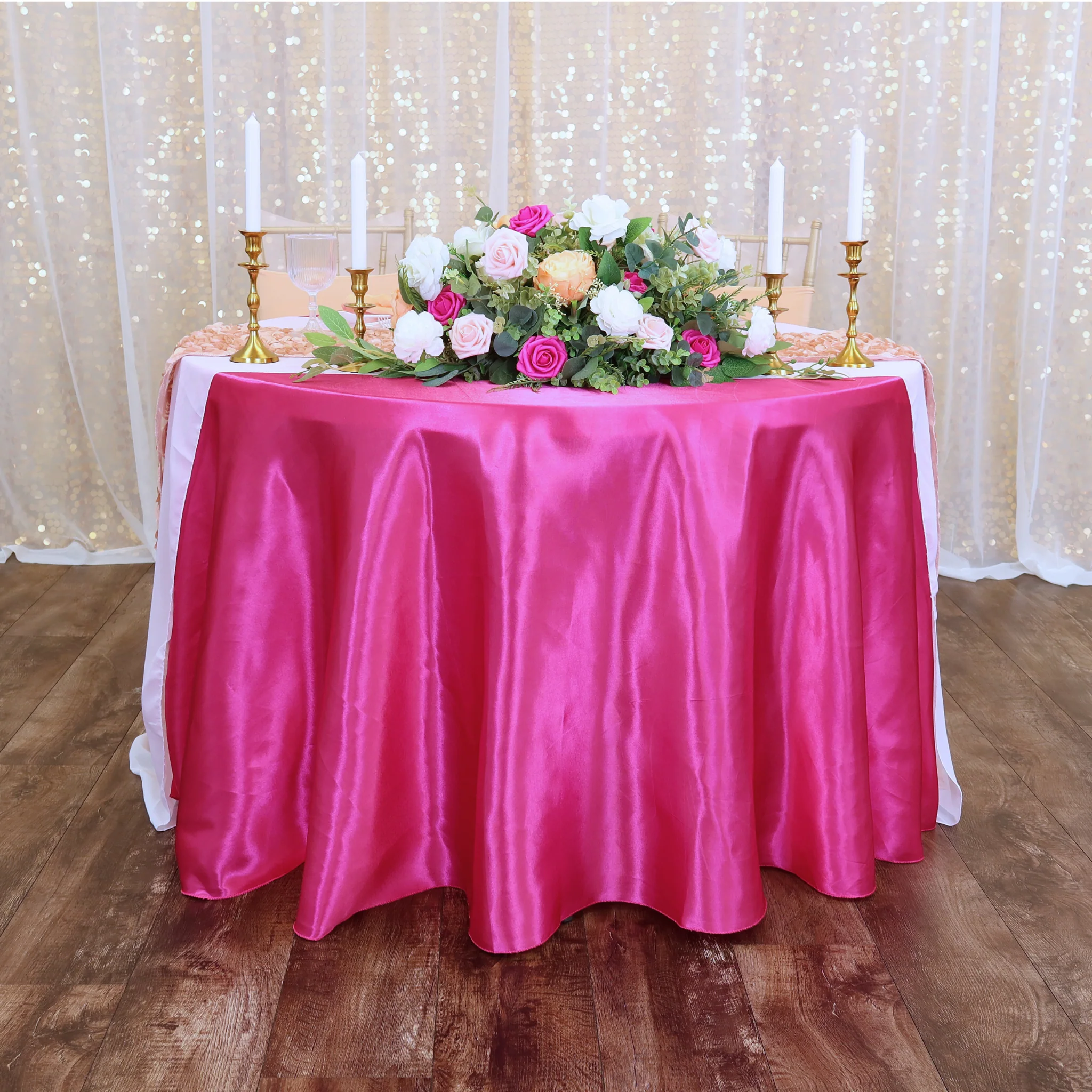 Large Payette Sequin 10ft H x 52" W Drape/Backdrop panel - Gold - Image 3