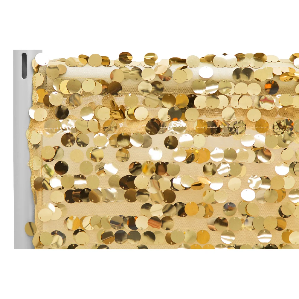 Large Payette Sequin 12ft H x 52" W Drape/Backdrop panel - Gold