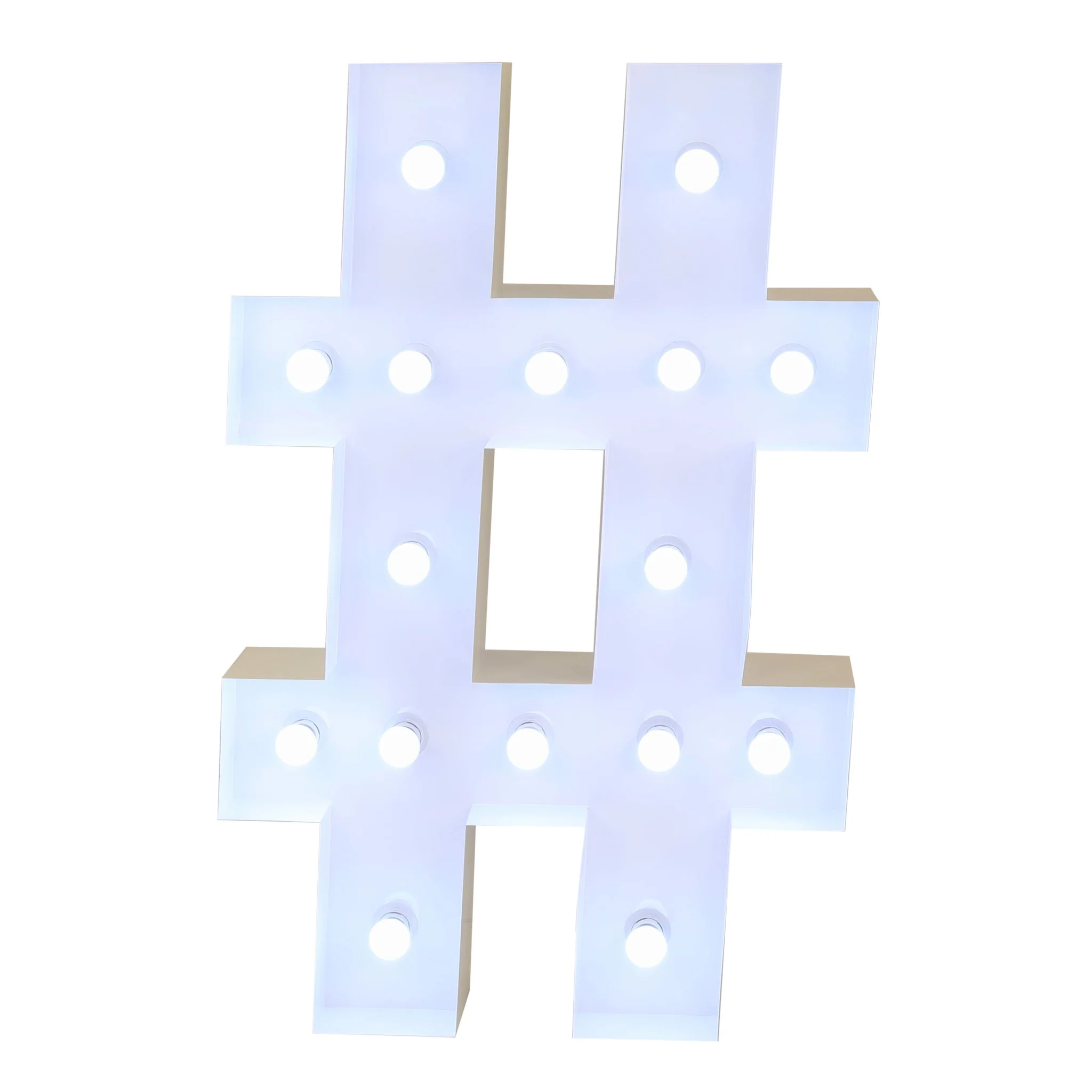 Pound Sign "#" LED Marquee Large 4ft Tall - Image 3