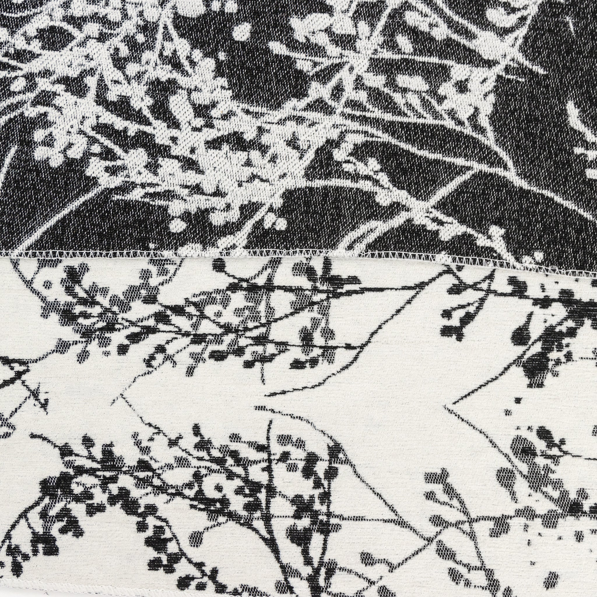 5 pcs/pk Leaf Branch Reversible Jacquard Napkin 20"x20" - Black - Image 3