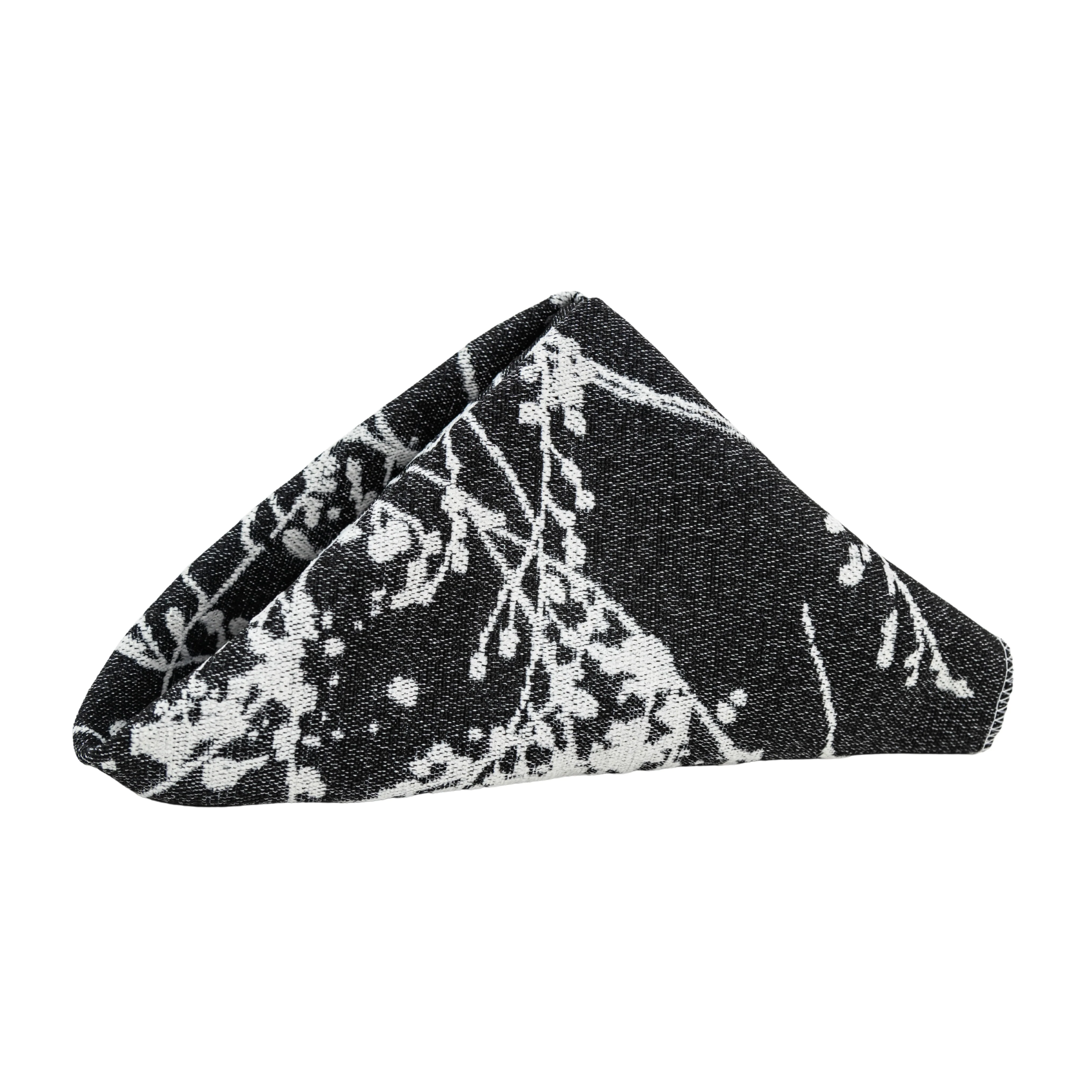 5 pcs/pk Leaf Branch Reversible Jacquard Napkin 20"x20" - Black - Image 8