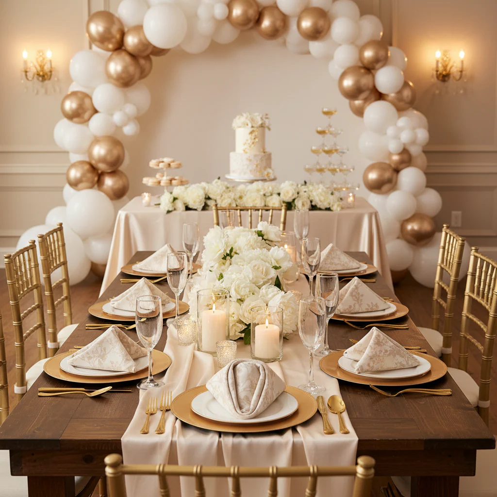 5 pcs/pk Leaf Branch Reversible Jacquard Napkin 20"x20" - Champagne - Image 8