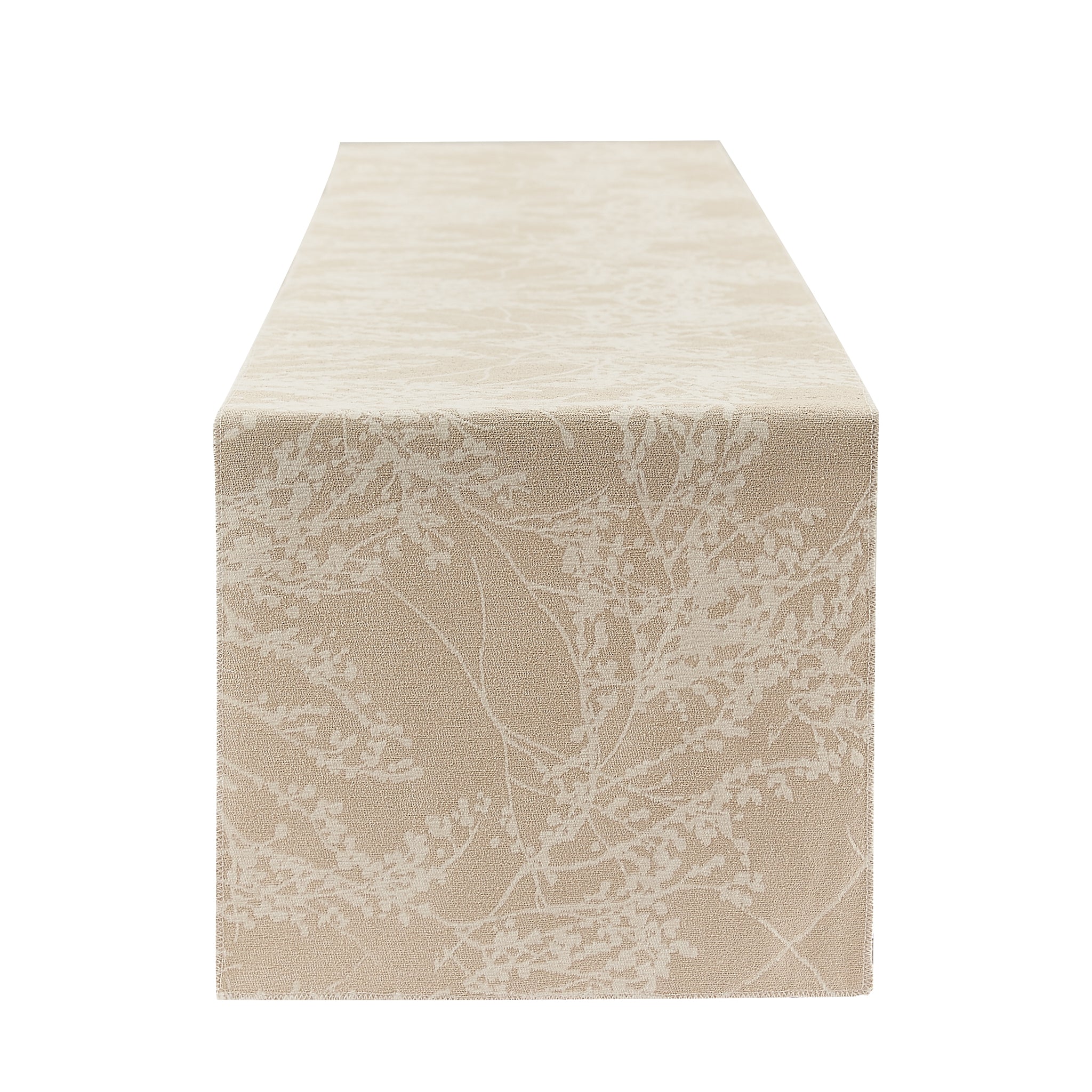 Leaf Branch Reversible Jacquard Table Runner - Champagne - Image 2