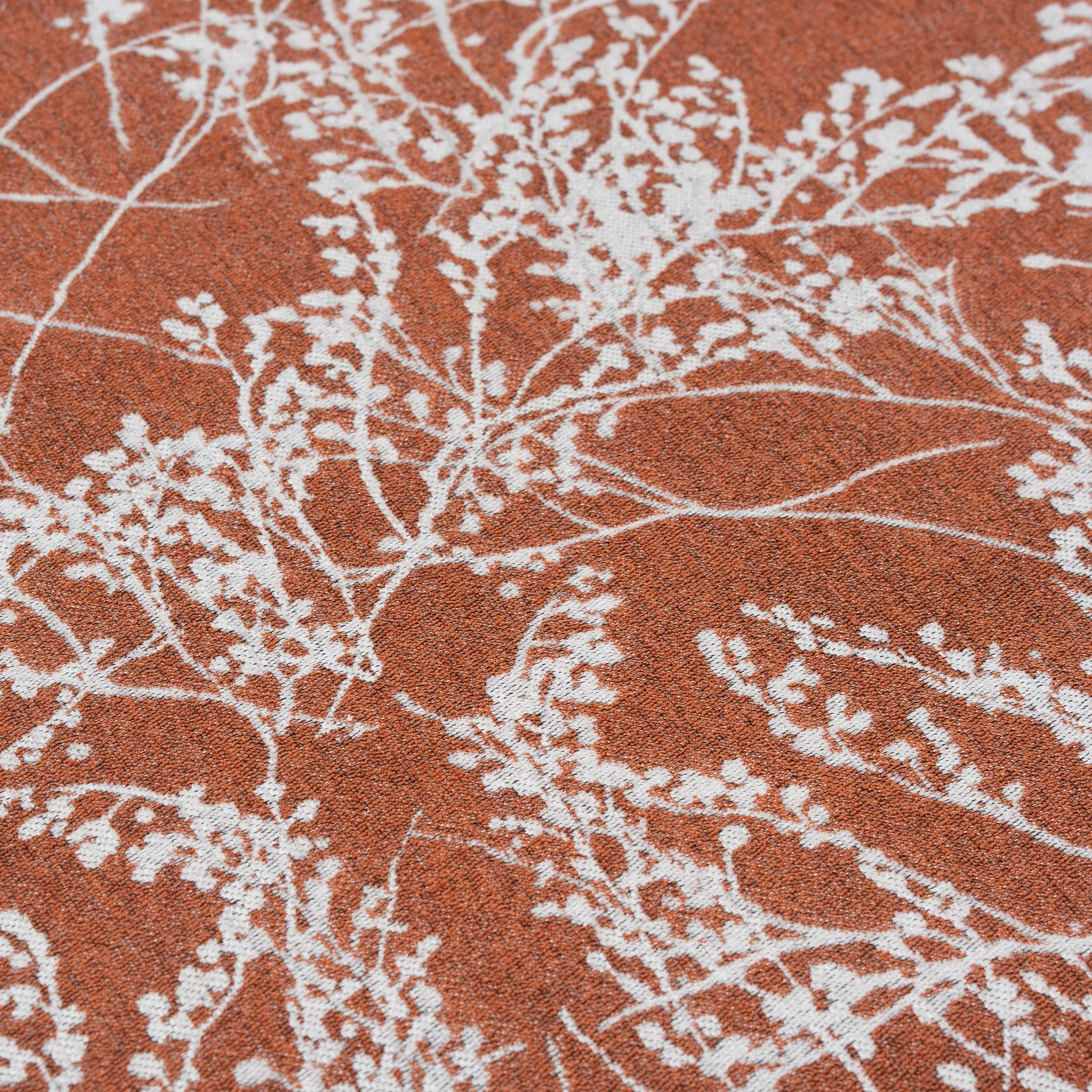 Leaf Branch Reversible Jacquard Table Runner - Rust - Image 3