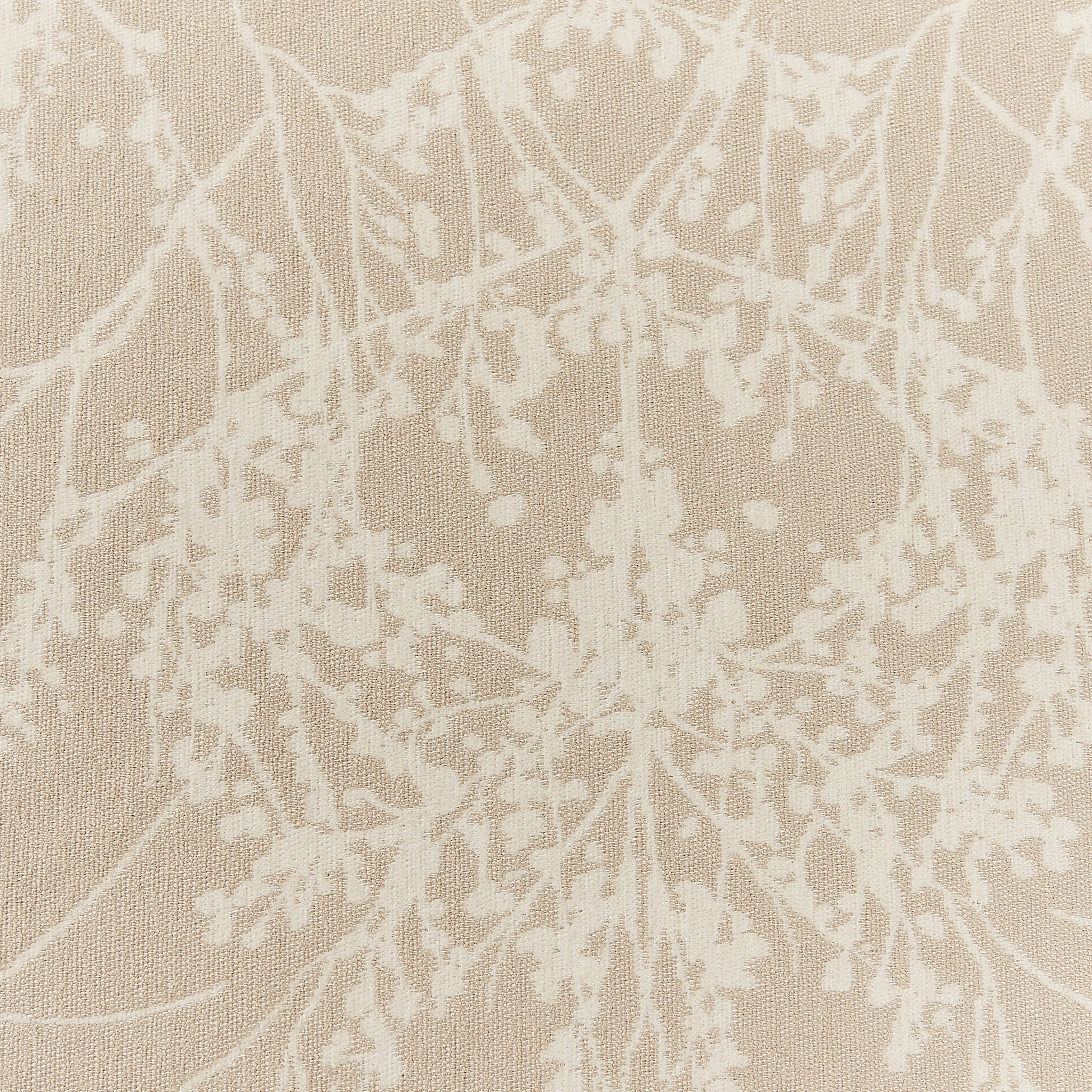 Leaf Branch Reversible Jacquard Tablecloth 90"x132" Rectangle  - Champagne - Image 2
