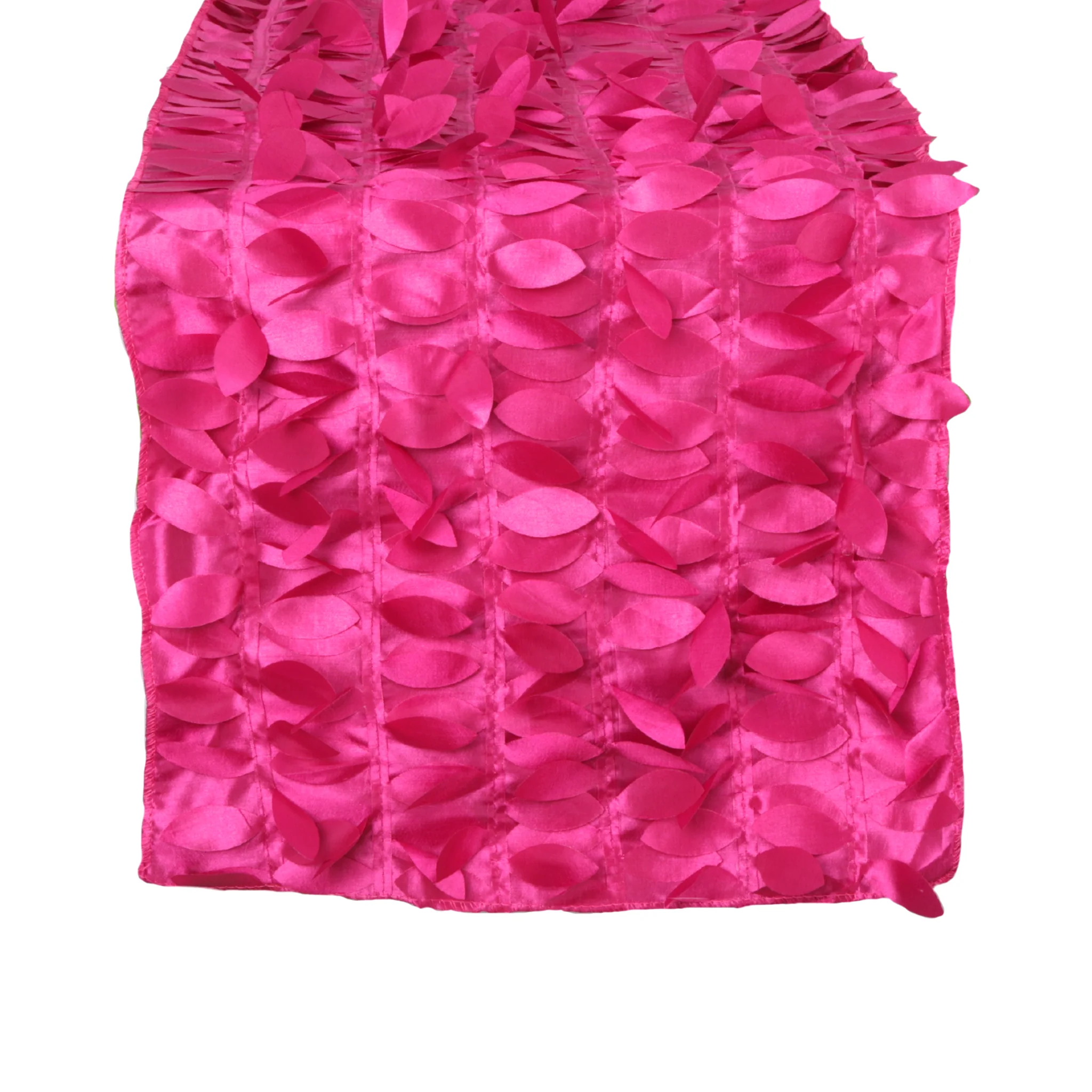 Leaf Petal Taffeta Table Runner - Fuchsia - Image 2