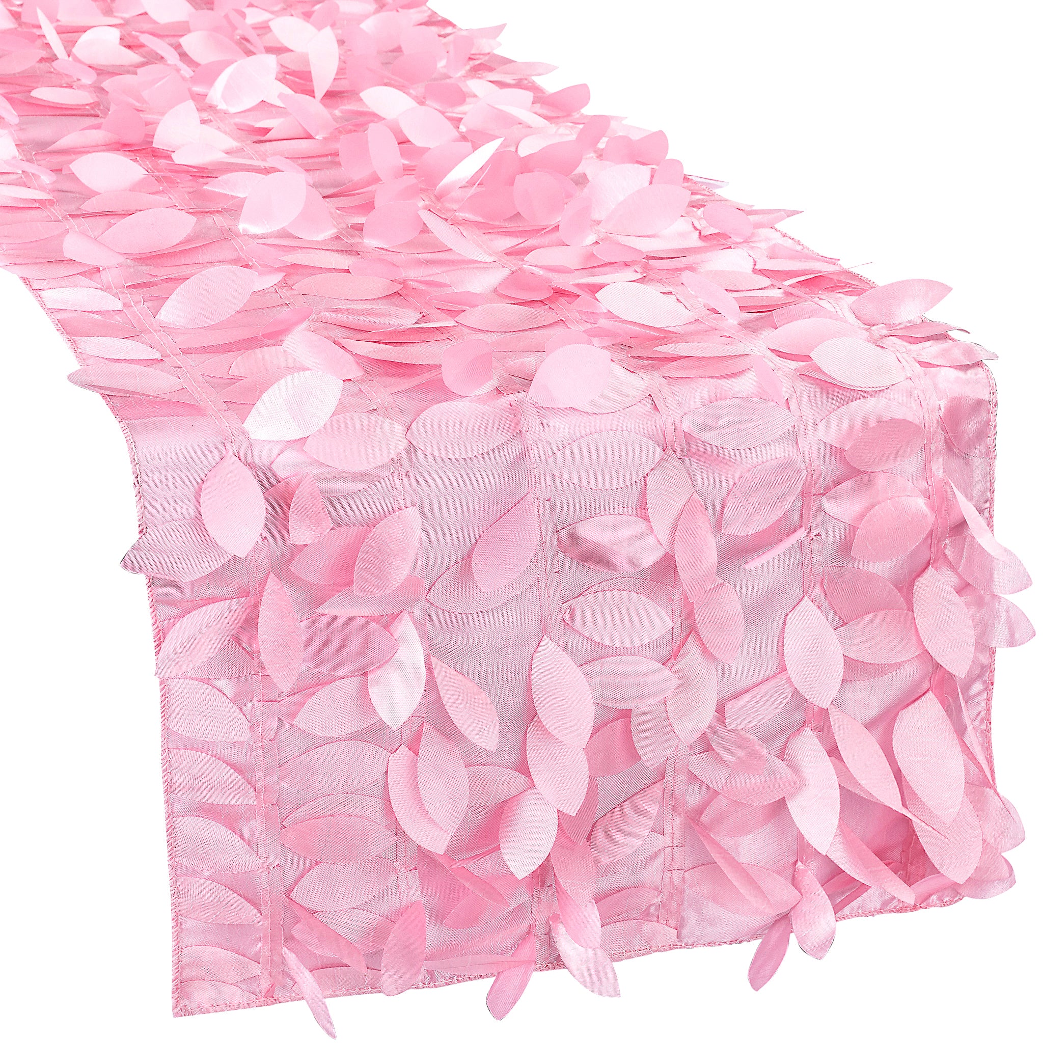 Leaf Petal Taffeta Table Runner - Pink