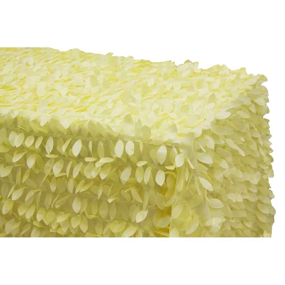 Leaf Petal Taffeta Tablecloth 90"x156" Rectangular - Yellow - Image 2